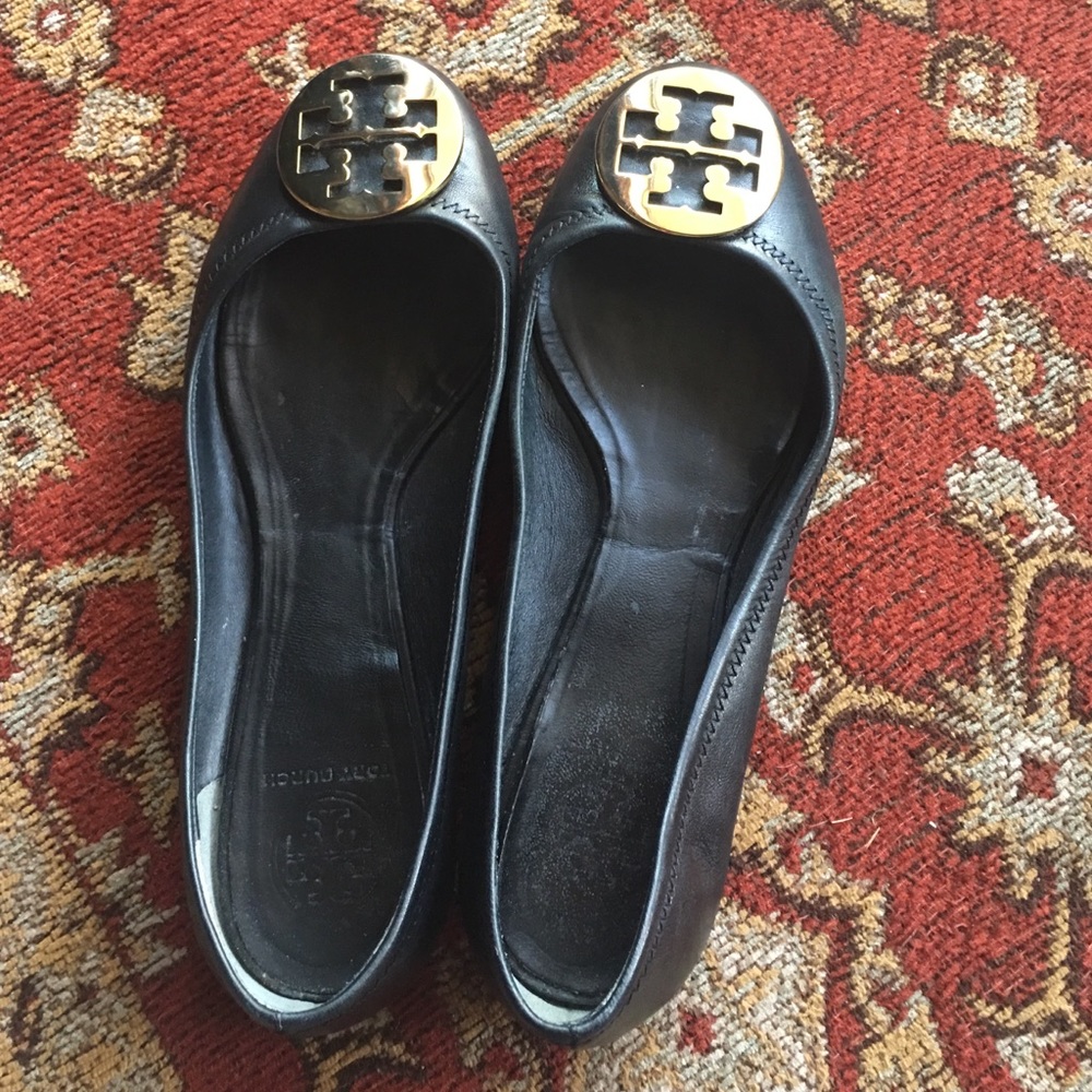 Tory Burch Black Flats